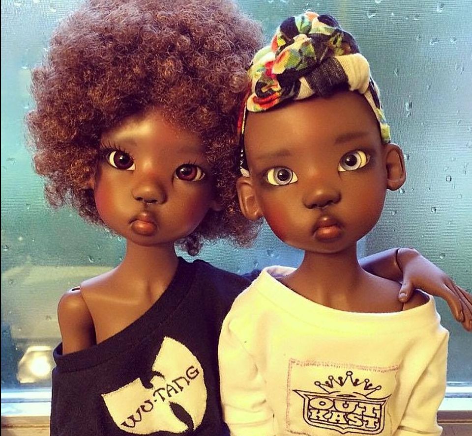 black faced dolls
