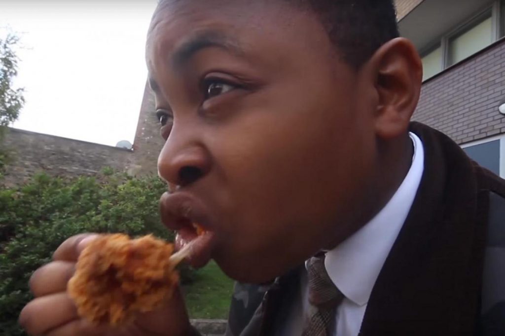 black boy eats chicken, chicken, chicken boy, eating chicken, kfc, black people chicken,